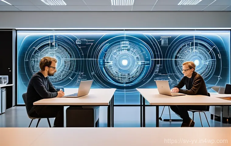 암호화 프로토콜의 적용 범위 및 한계 - **Quantum Cascade: The Looming Digital Storm**
    A dramatic and futuristic depiction of a powerful...