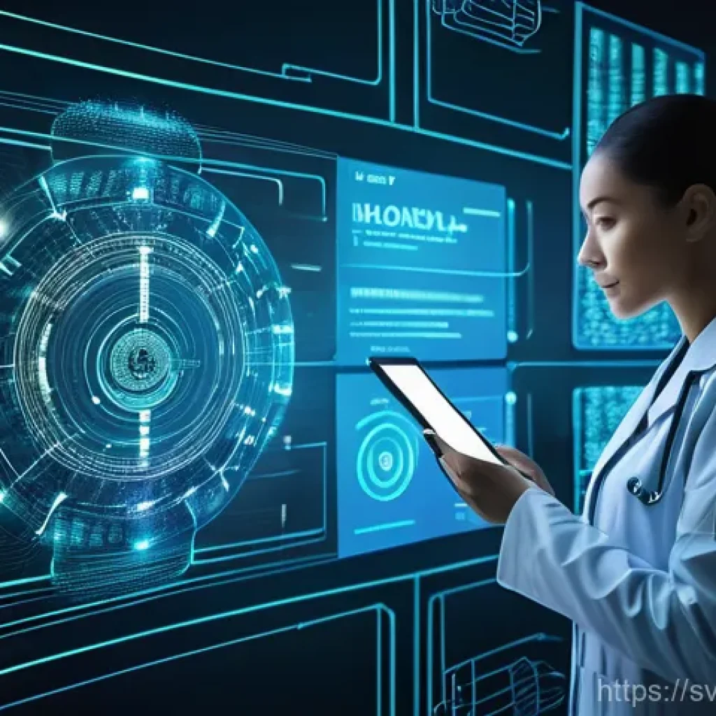 사례 연구 의료 데이터와 암호화 프로토콜 - **Prompt 1: Digital Health Data Fortress**
"A vibrant, high-tech illustration depicting a protec...