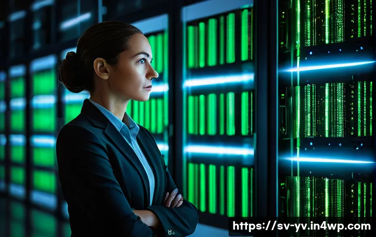 사례 분석 암호화 프로토콜의 실패 사례 - **Prompt:** A cybersecurity professional, a woman in her late 30s with a focused expression, stands ...