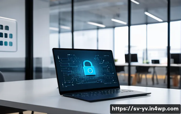 암호화 프로토콜을 사용하는 안전한 파일 전송 방법 - A modern Scandinavian office environment showing a professional securely transferring encrypted file...